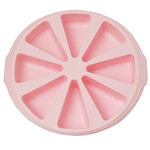 Szeletes szilikon sütemény forma - rózsaszín