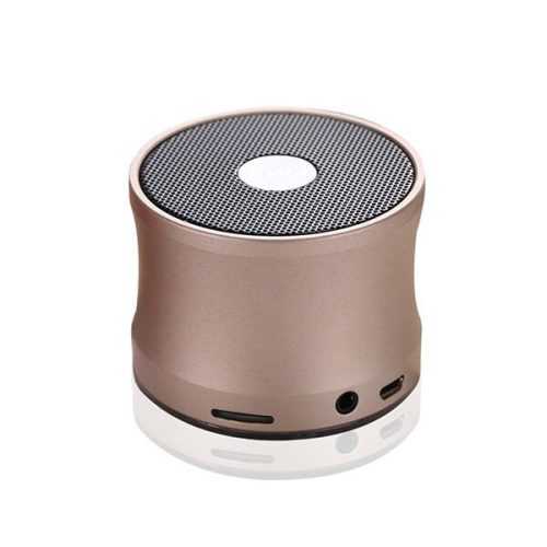 Mini Bluetooth hangszóró és mp3 lejátszó / vezeték nélküli kihangosító - bronz