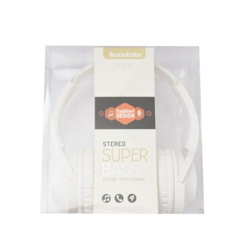 Stereo Super Bass vezetékes fejhallgató - fehér
