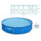 Bestway Steel Pro Set fémvázas medence vízforgatóval / 396x84 cm