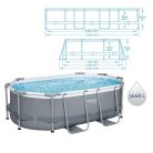 Bestway Power Steel medence vízforgatóval - 305x200x84 cm