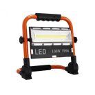 100W hordozható LED reflektor állítható fényerősséggel, akkumulátorral