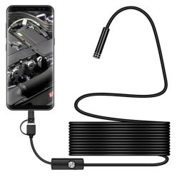   2 az 1-ben vízálló endoszkópos kamera - USB + Micro USB / 5 méteres