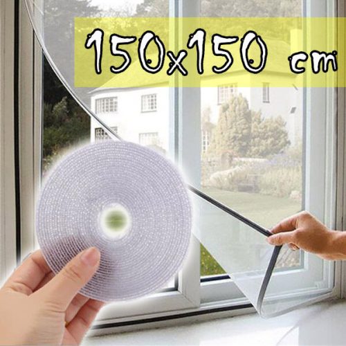 Tépőzáras szúnyogháló ablakra – vágható / 150x150 cm