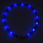 Kicsi világító LED-es nyakörv / méretre vágható, USB-s - kék