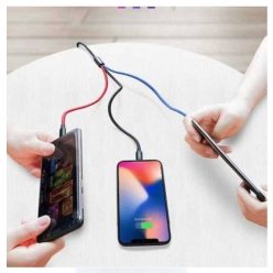   3 az 1-ben multifunkcionális strapabíró töltőkábel – 120 cm / Micro, Lighting, Type-c (V-26)