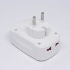 Univerzális hálózati átalakító 2 db USB bemenettel / World to Europe dugvilla