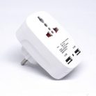 Univerzális hálózati átalakító 2 db USB bemenettel / World to Europe dugvilla