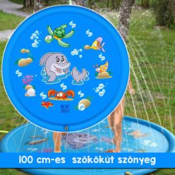   100 cm-es, mintás szökőkút szőnyeg gyerekeknek / locsolószőnyeg - kék, vízi állatok
