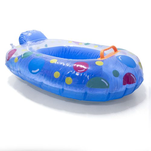 Swim Ring - felfújható, beülős úszógyűrű 55x38 cm - kék pöttyös