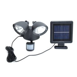   LED Motion Sensor - Mozgásérzékelős biztonsági kültéri napelemes lámpa / 11+11 LED, 10W