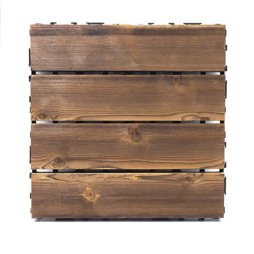Fenyőfa teraszburkoló lap / kültéri járólap, 30x30 cm, 1 db