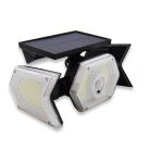 Napelemes indukciós kültéri lámpa - COB LED / 200 Lumen, állítható LED panelekkel