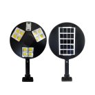 Napelemes indukciós kültéri körlámpa - 12 COB LED / mozgásérzékelő, beépített napelem panel