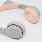 CatEar Bluetooth fülhallgató / mikrofon LED fényekkel / cicafülekkel / Rózsaszín-Szürke / Y47