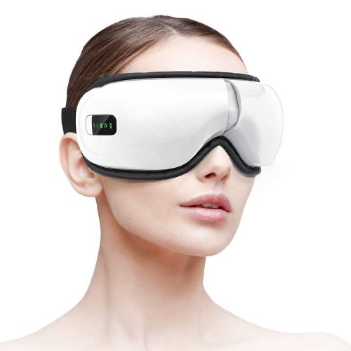 EyeCare relaxációs szemmasszírozó - Bluetooth csatlakozással / vibrációs masszázsszemüveg 
