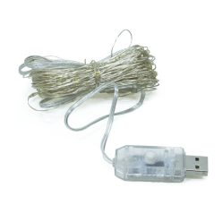   Karácsonyi LED fényfüzér - multicolor, 100 ledes, drótos, USB csatlakozóval / 10 m (943)