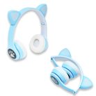 CatEar Bluetooth fülhallgató - LED fényekkel és cicafülekkel / kék