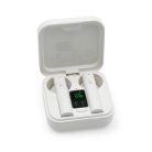 Ezra vezeték nélküli Bluetooth fülhallgató - tokba épített töltővel / fehér (TWS17)