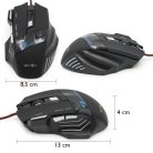 X7 gamer egér - vezetékes optikai egér LED világítással