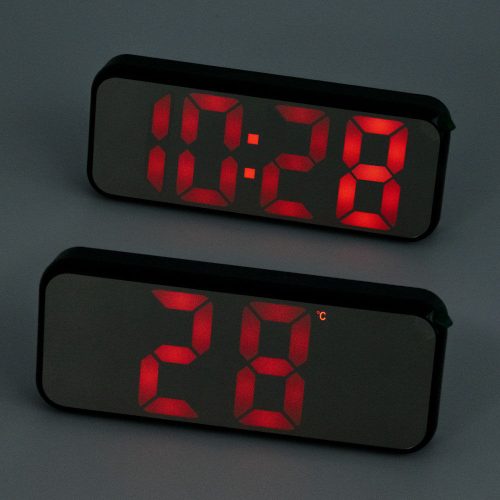Digitális ébresztőóra LED kijelzővel, 15 x 5,5 x 2 cm (DCX-668)