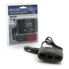 120W InCar autós szivargyújtó elosztó / 3 db szivargyújtó + 2 db USB csatlakozóval