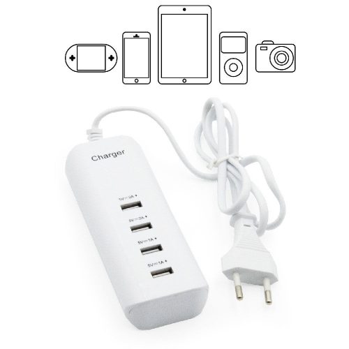 4 portos USB elosztó, 20W