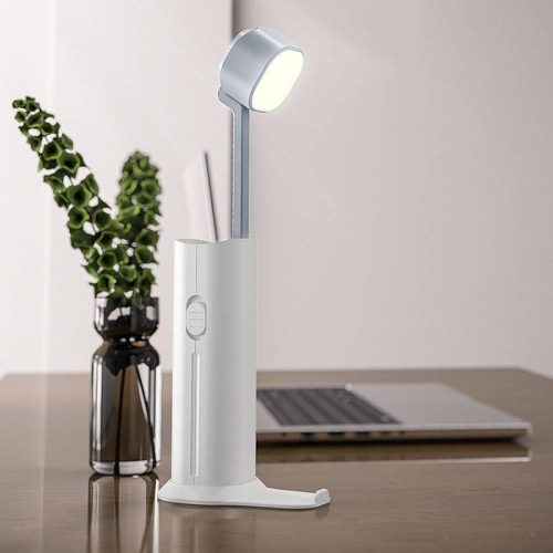 Összecsukható mini asztali lámpa / vezeték nélküli kompakt kislámpa - fehér