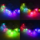 Karácsonyi LED-füzér / 20 db fenyőfa alakú LED izzó, elemes
