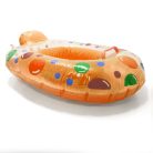 Swim Ring - felfújható, beülős úszógyűrű 55x38 cm - narancssárga pöttyös