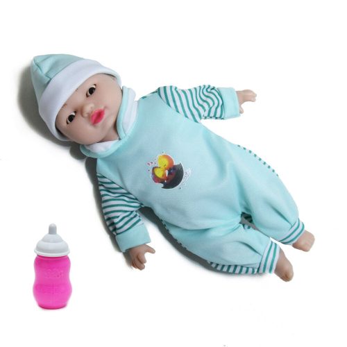Játékbaba cumisüveggel és hangeffektekkel