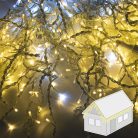 Kültéri karácsonyi izzósor, 500 LED, meleg fehér, 25 méter