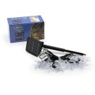 Napelemes karácsonyi LED fényfüzér - csillag alakú, 20 LED, meleg fehér / 5 m