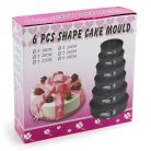6 darabos kapcsos tortaforma készlet