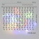 Dekorációs LED fényfüggöny, 280 LED, multicolor - 270 cm