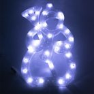 Karácsonyi LED hóember ablakdísz, hideg fehér / 42 cm