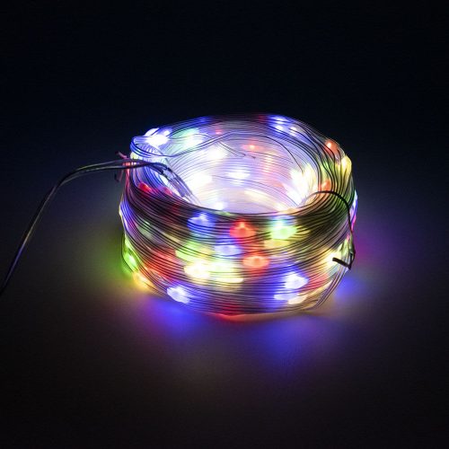 30 méteres flexibilis fénykábel / karácsonyi világítás, 8 világítási mód, multicolor