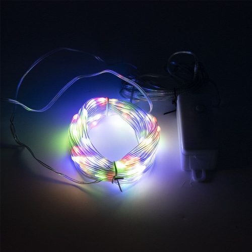 10 méteres flexibilis fénykábel / karácsonyi világítás, 8 világítási mód, multicolor