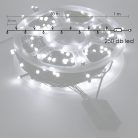 250 LED-es kültéri karácsonyi izzósor – hideg fehér / 50 méter