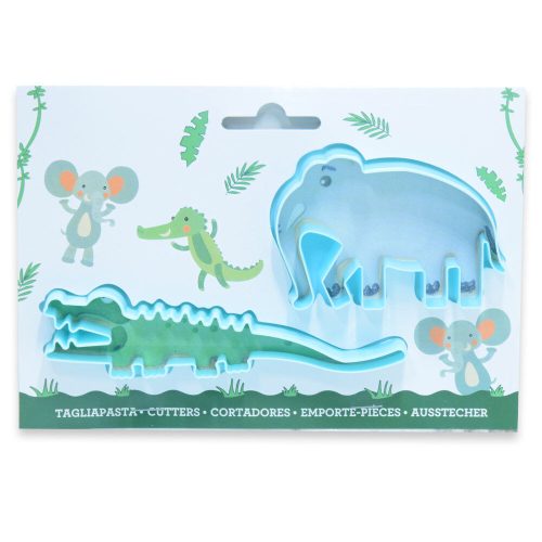 Süteménykiszúró forma - elefánt és krokodil