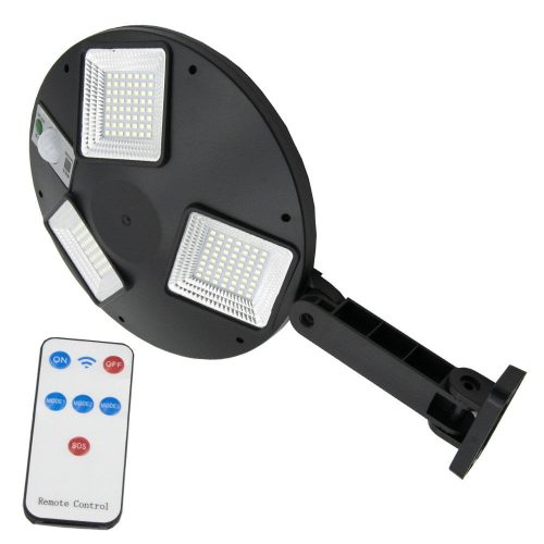Napelemes indukciós kültéri körlámpa - 168 LED / mozgásérzékelővel és távirányítóval