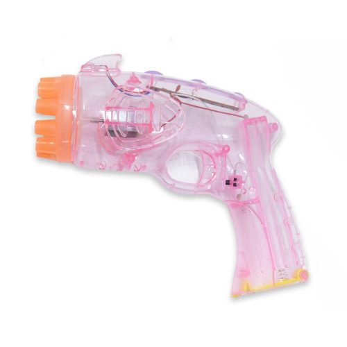 Nagy átlátszó buborékfújó pisztoly, rózsaszín