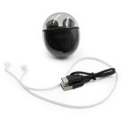 Vezeték nélküli Bluetooth fülhallgató, tokba épített töltővel - fekete (SS-F22)