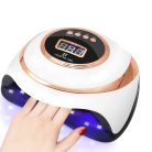 Időzíthető UV/LED műkörmös lámpa, rosegold-fehér