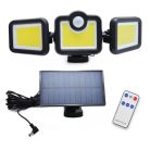 Napelemes LED reflektor, 2 szárnnyal, távirányítóval és mozgásérzékelővel