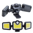 Napelemes LED reflektor, 2 szárnnyal, távirányítóval és mozgásérzékelővel