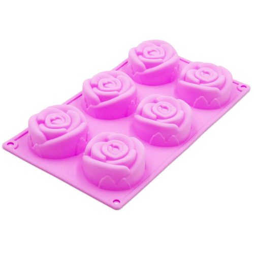 Szilikon rózsás sütemény forma