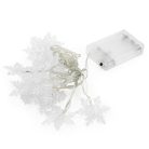 Karácsonyi hópelyhes LED fényfüzér - hideg fehér / 3 méter, 20 LED, elemes