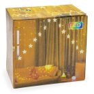 Karácsonyi LED fényfüzér - hópelyhek és csillagok / 5 méter, hideg fehér, USB-s