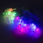 Karácsonyi fenyőfa alakú LED fényfüzér - multicolor / 2,8 méter, 20 LED, elemes